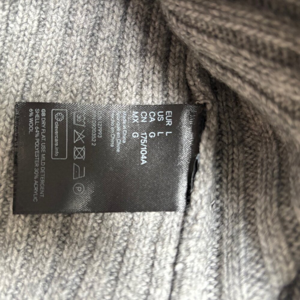 H&M Grey Ribbed Oversized Sweater - Picture 4 of 4